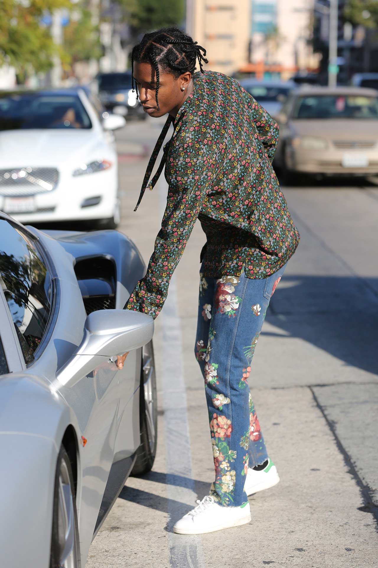 Spotted: A$AP Rocky In Gucci shirt, Jeans and Air Jordan shoes – PAUSE  Online