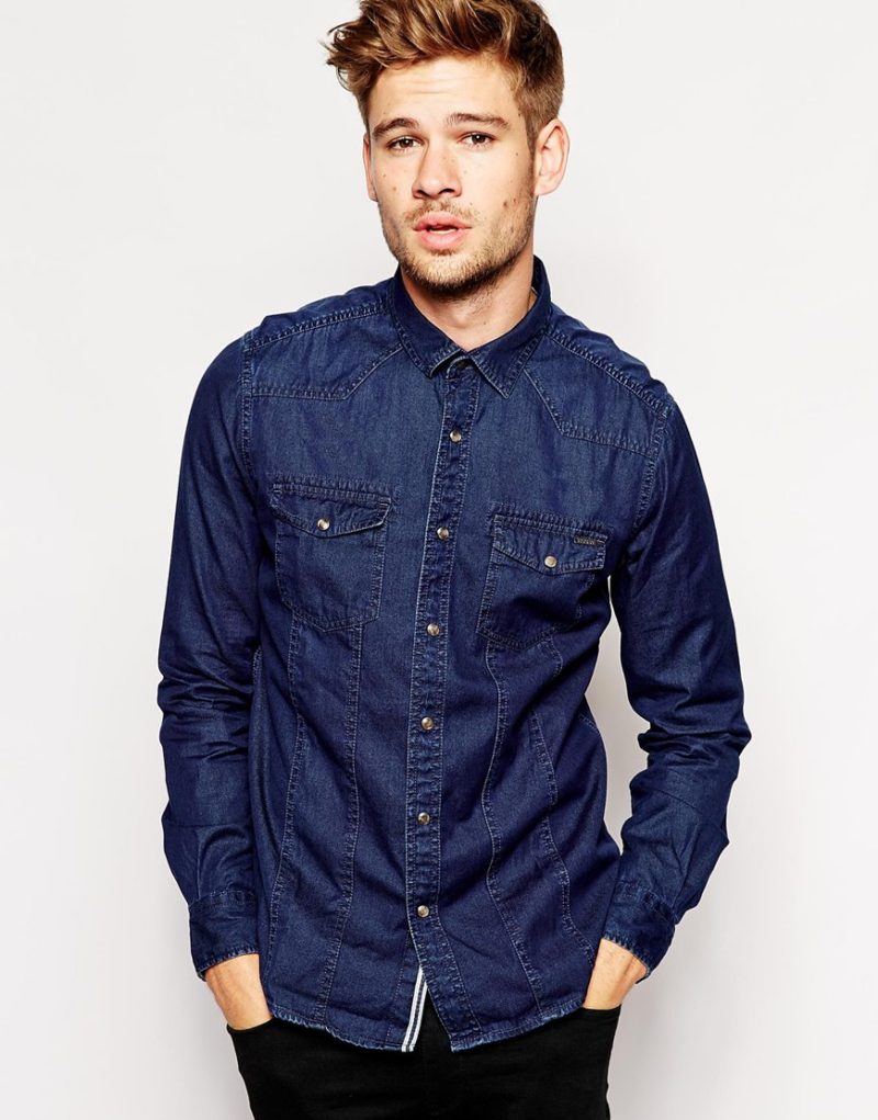 10 Men's Long Sleeve Denim Shirts For Summer | The Jeans Blog