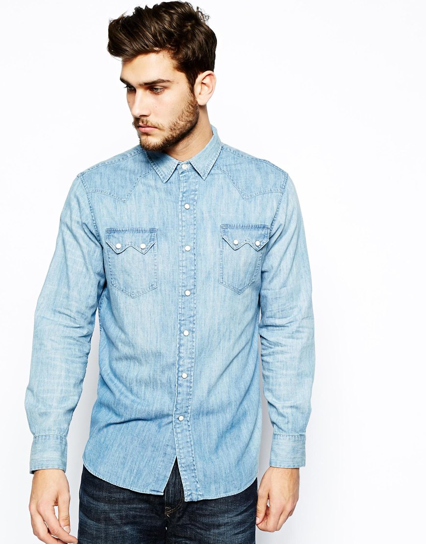 10 Men's Long Sleeve Denim Shirts For Summer | The Jeans Blog