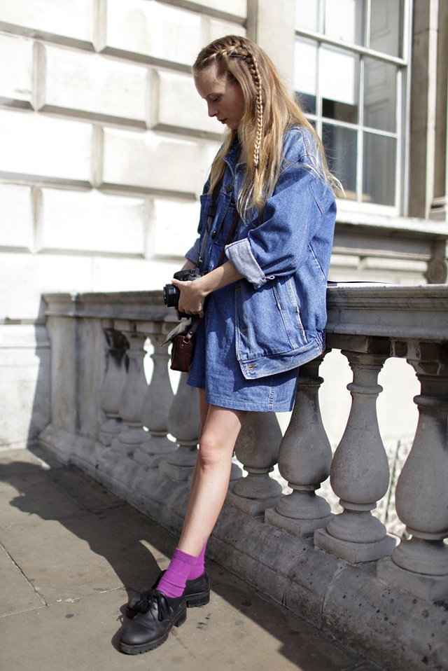 Denim Street Style From Fashion Week | THE JEANS BLOG