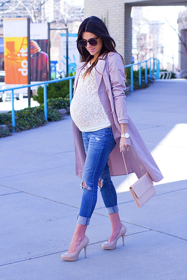 Maternity jeans boyfriend store style