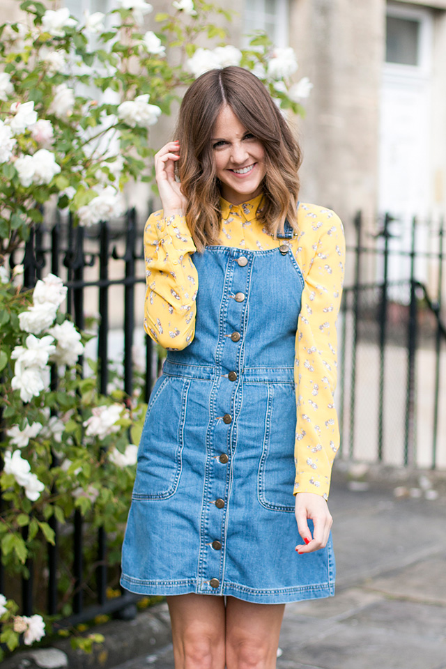 Shirt under shop denim dress