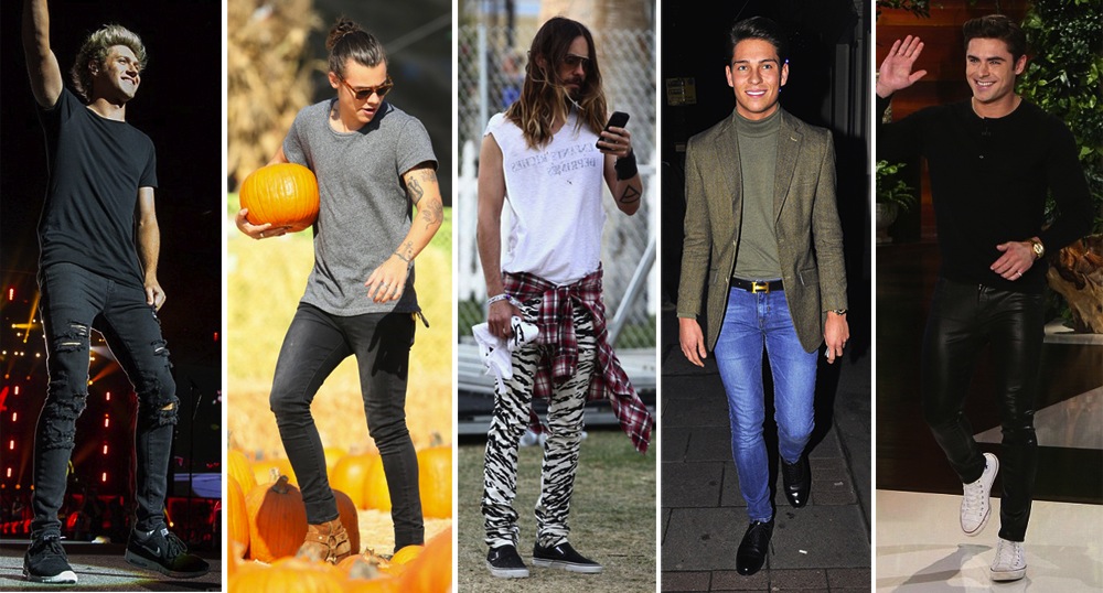 Men wearing hot sale women's pants