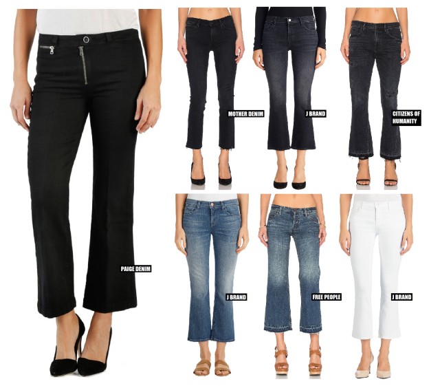 The Cropped Kick Flare Denim Trend For Spring 2016 – THE JEANS BLOG