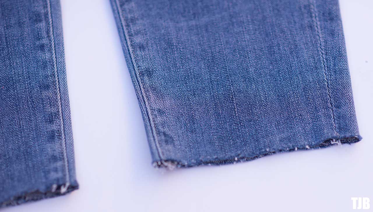 DIY Raw Hem Edge Chopped Hem How To Jeans 4