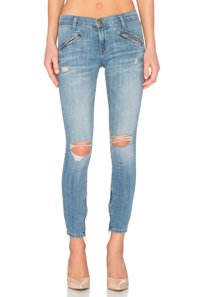 current elliott silverlake zip jeans