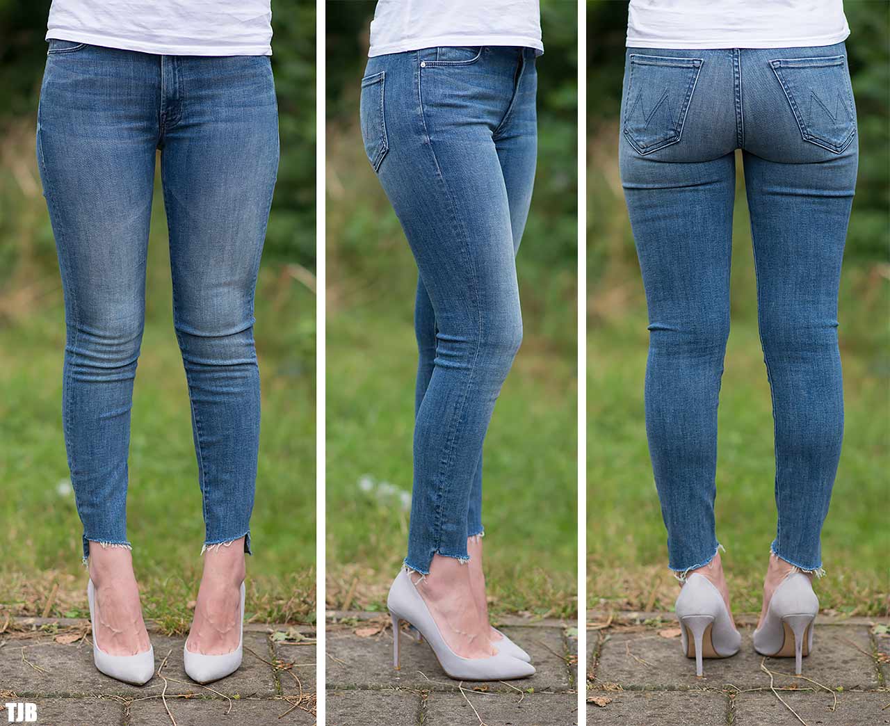 MOTHER The Stunner Zip Ankle Step Fray Jeans In Good Girls Do Review Worn