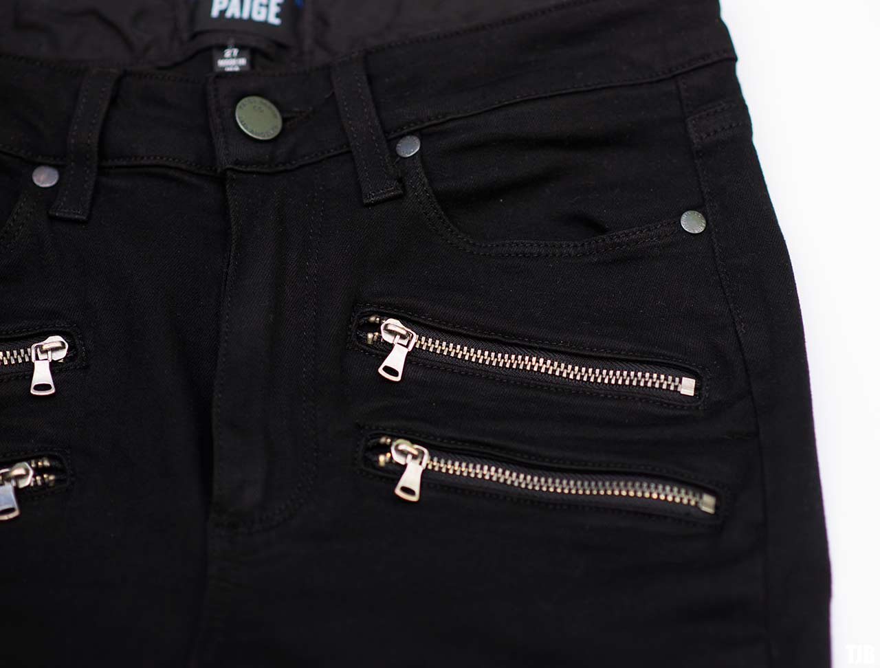 PAIGE High Rise Edgemont Jeans in Black Shadow Review 2