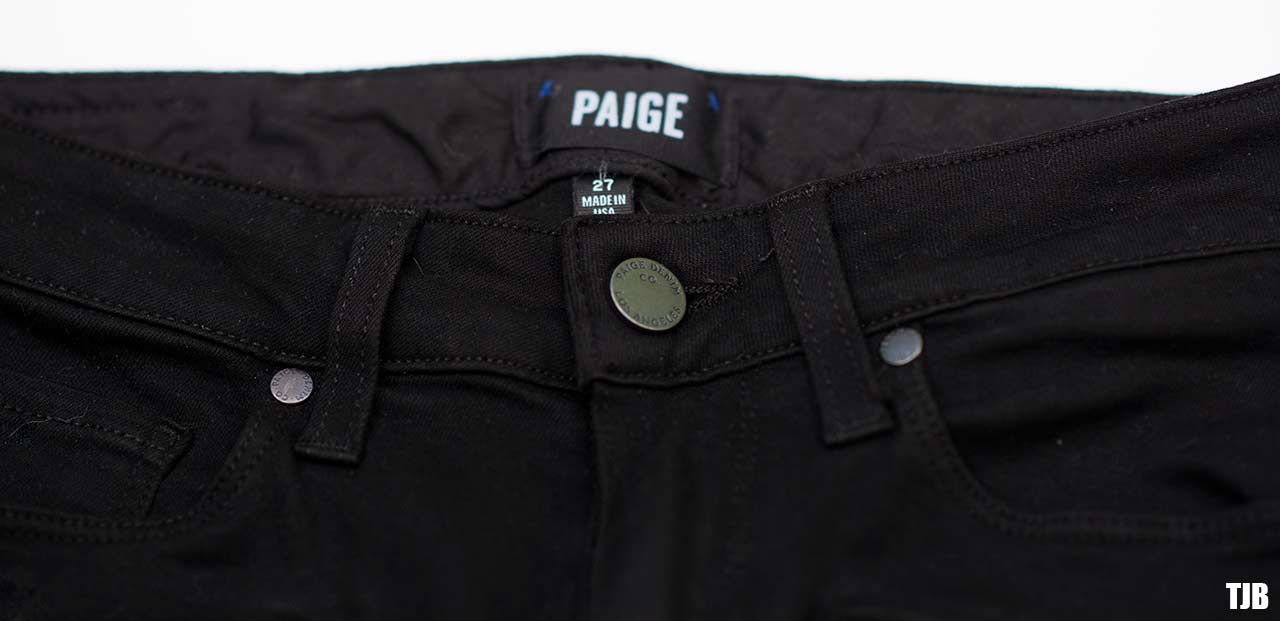 PAIGE High Rise Edgemont Jeans in Black Shadow Review 3