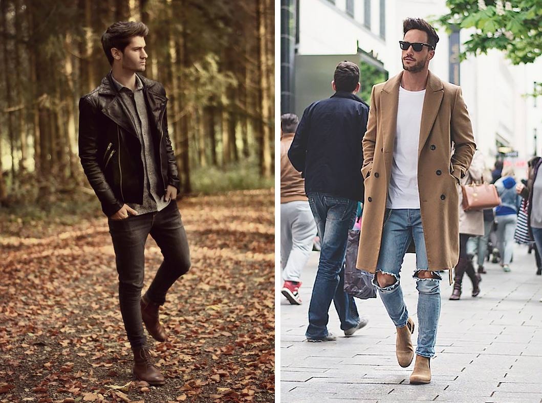 skinny jeans boots outfits mens