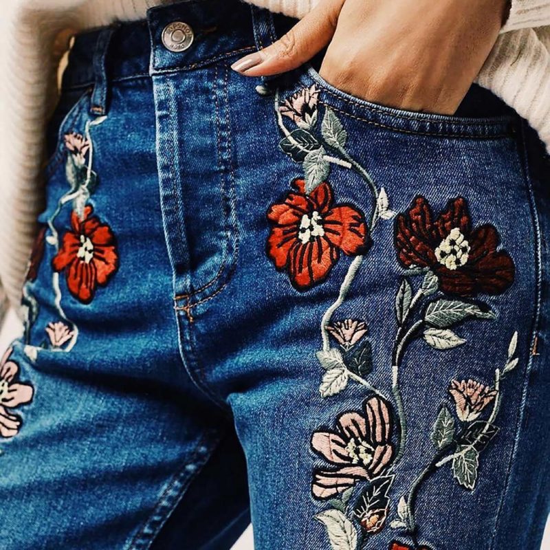 The Embroidered Denim Trend For Winter 2016 – THE JEANS BLOG