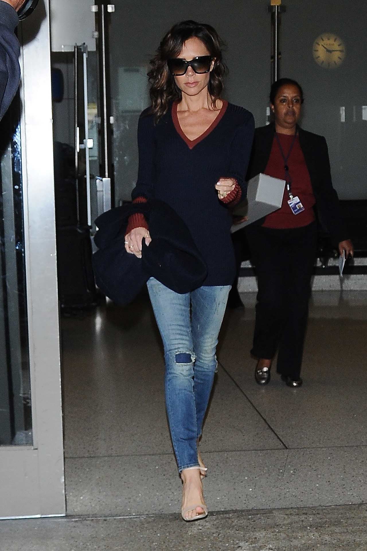 Victoria Beckham Wears R13 Mended Blue Skinny Jeans - THE JEANS BLOG