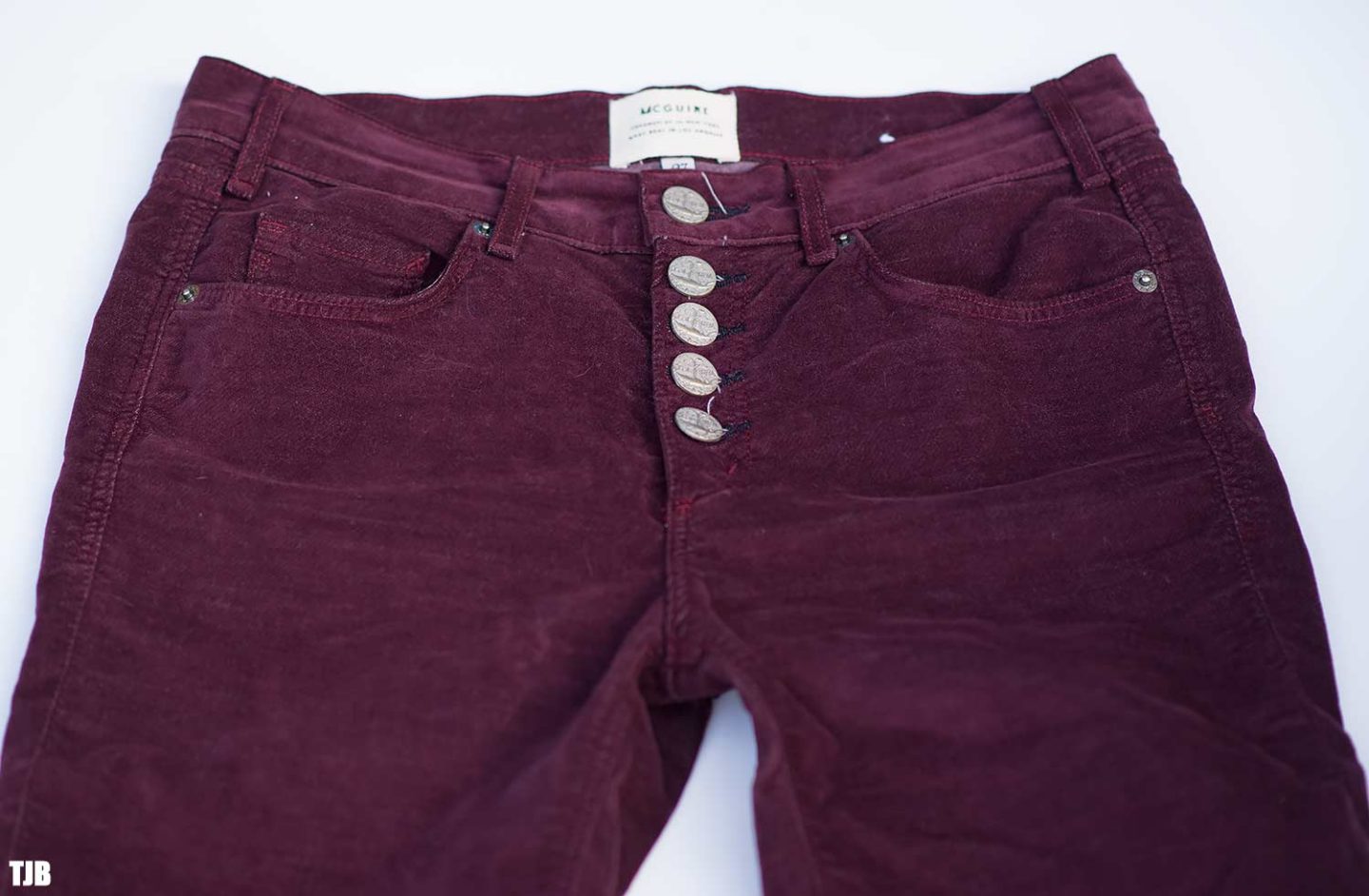McGuire Denim Newton Exposed Button Skinny Pants In Pinot Review