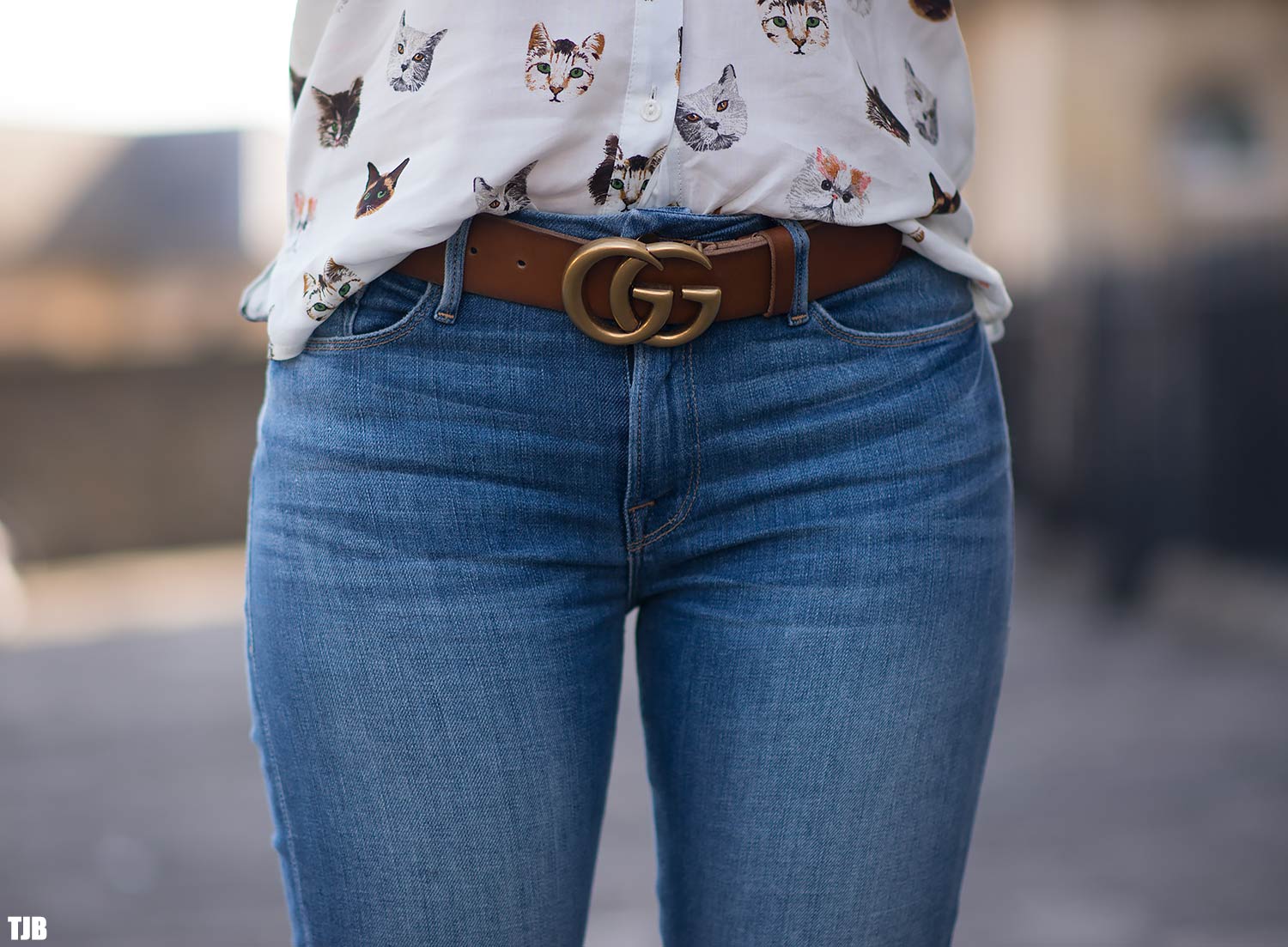 Cropped mid-rise bootcut jeans in blue - Frame