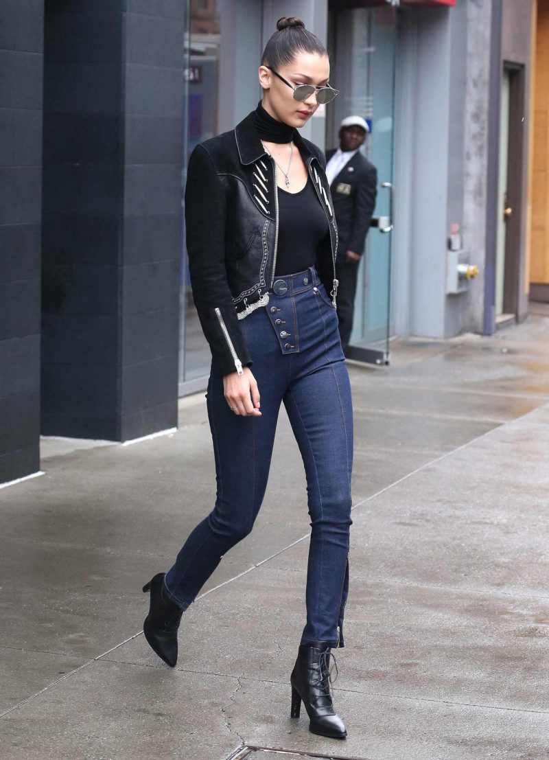 Bella Hadid Wears Alexander Wang FW17 Jeans - THE JEANS BLOG