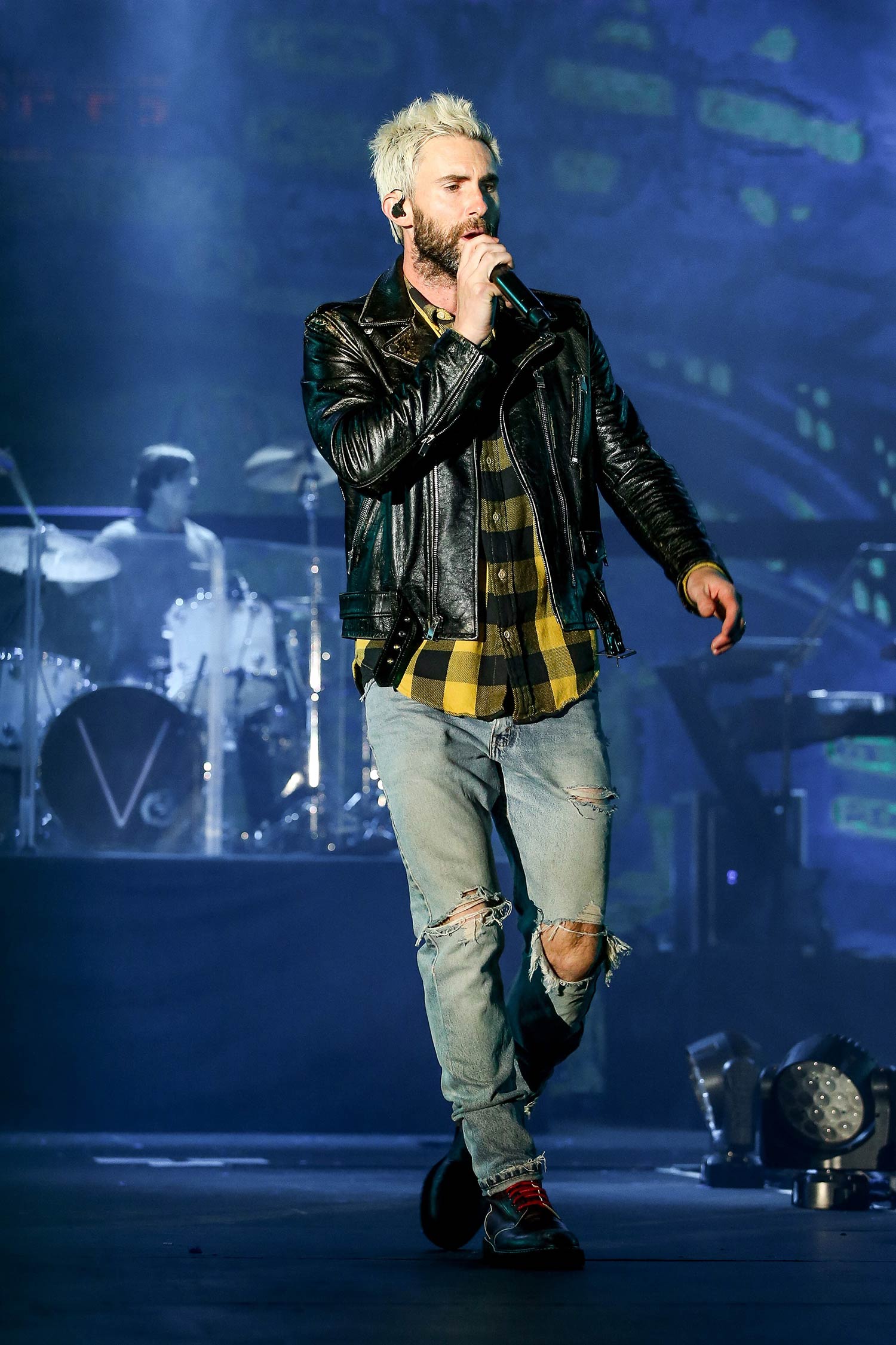 Adam levine shop leather jacket