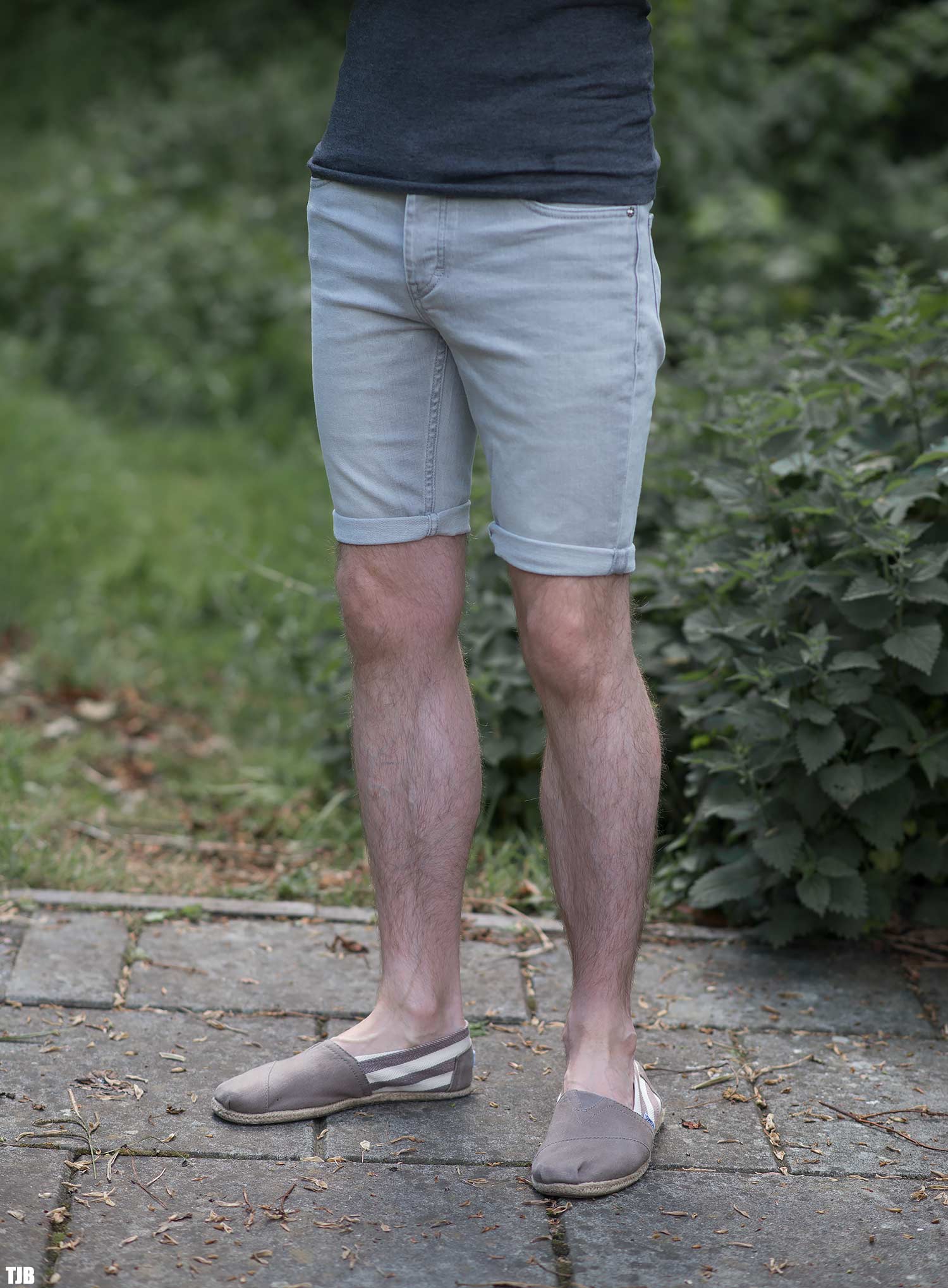 Denim Review Topman Light Grey Stretch Skinny Denim Shorts THE