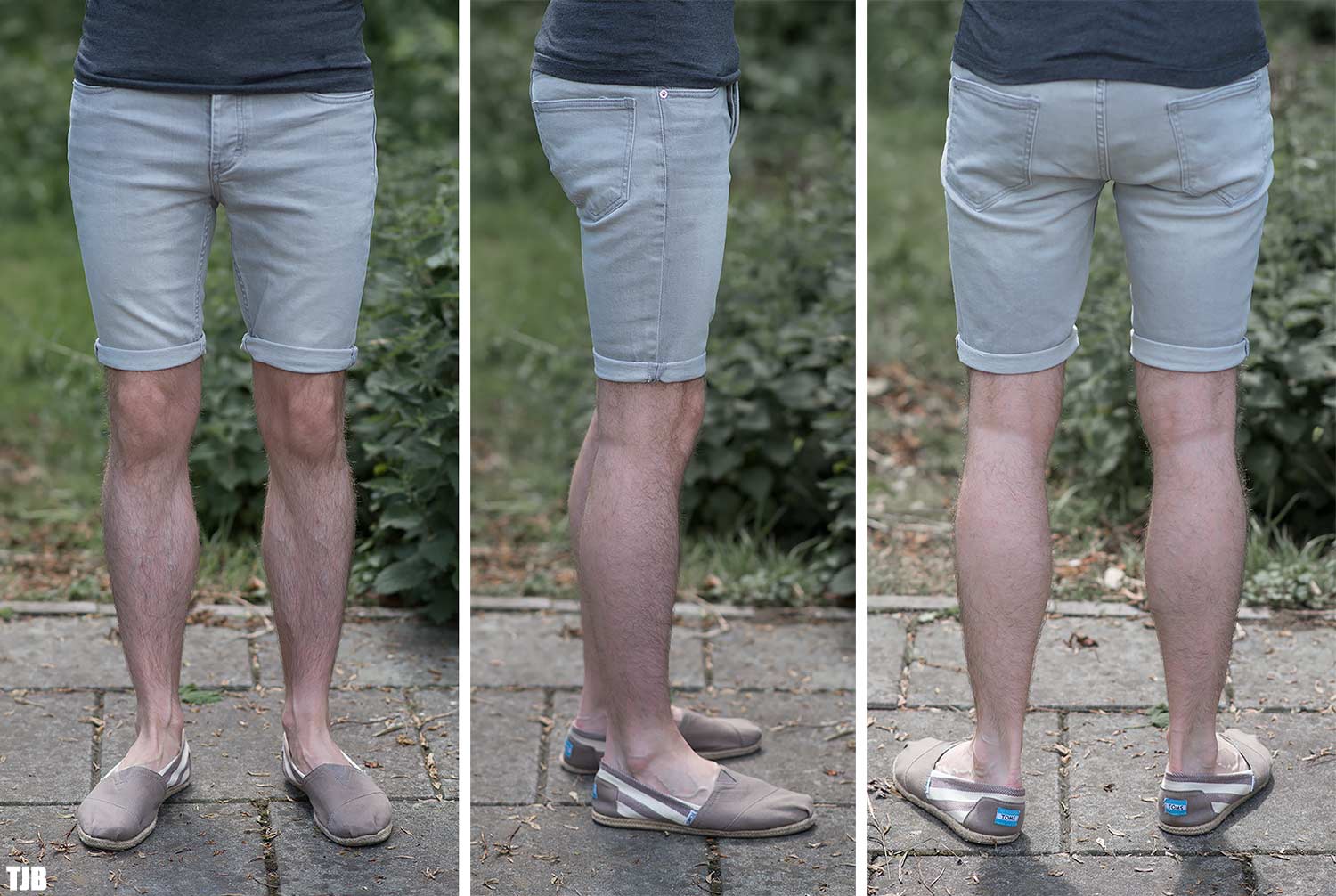 Denim Review: Topman Light Grey Stretch Skinny Denim Shorts – THE JEANS ...