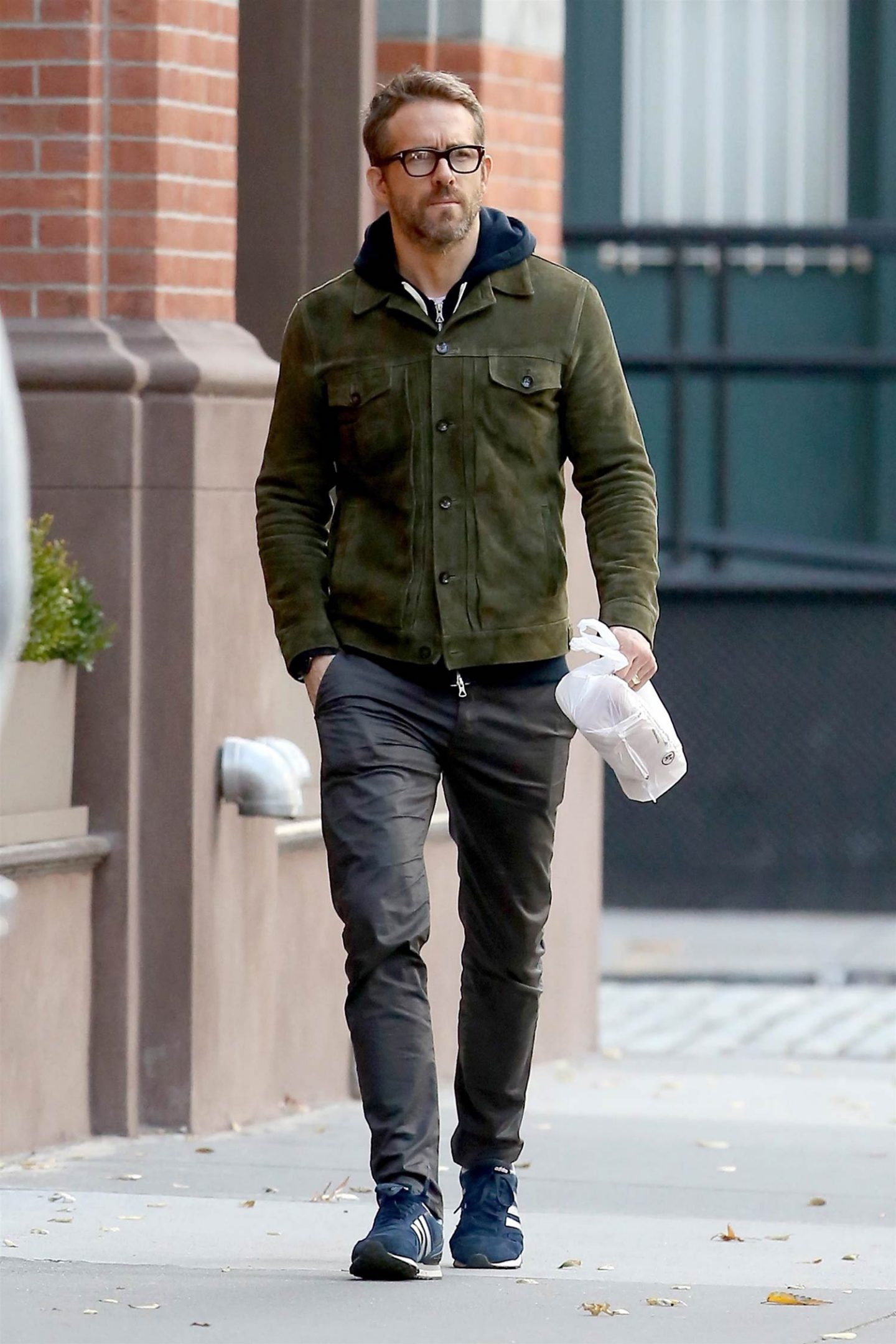 Ryan Reynolds Wears J Brand Brooks Trousers