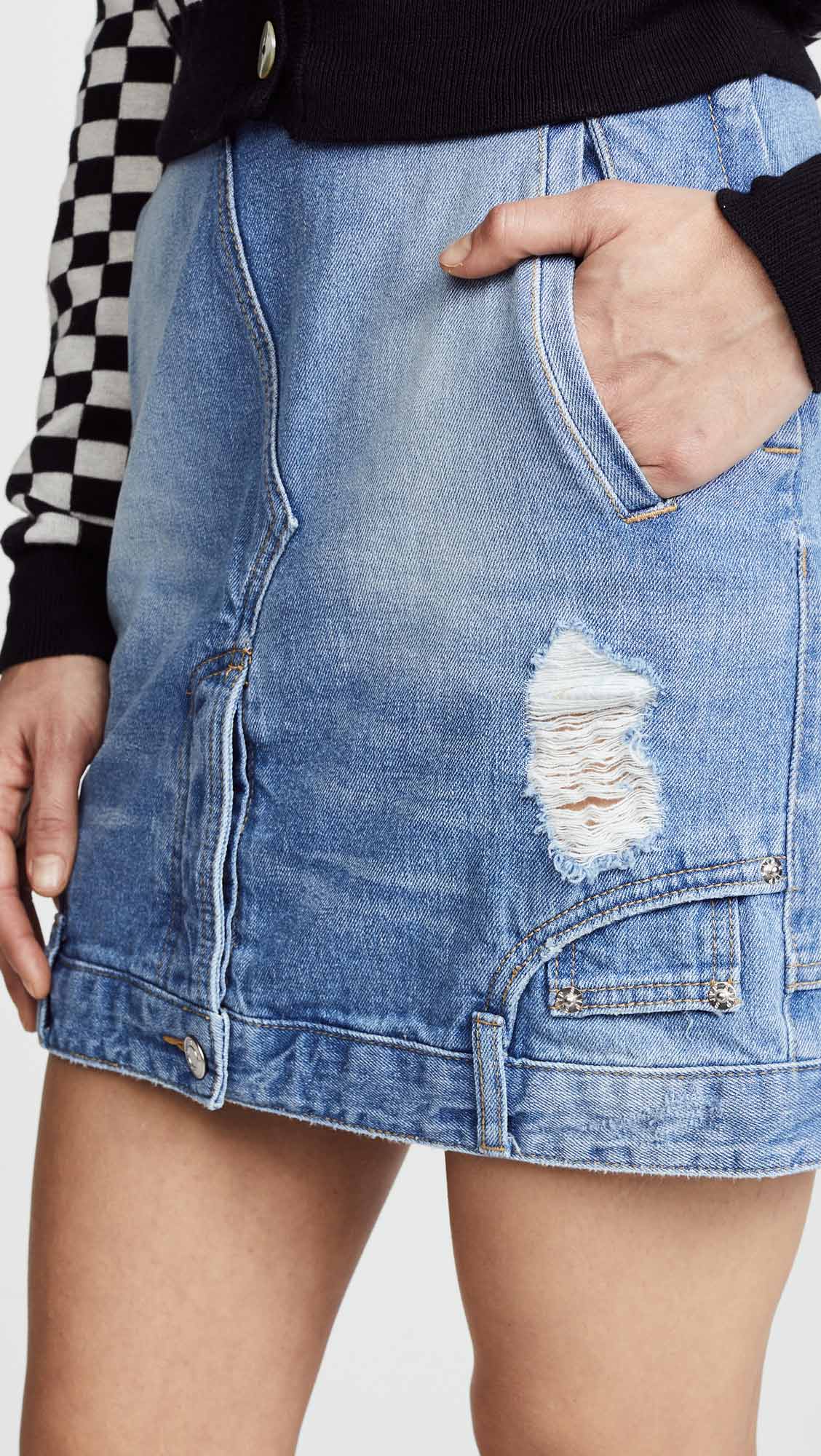 Find Of The Week: SJYP Reverse Detail Denim Skirt - THE JEANS BLOG