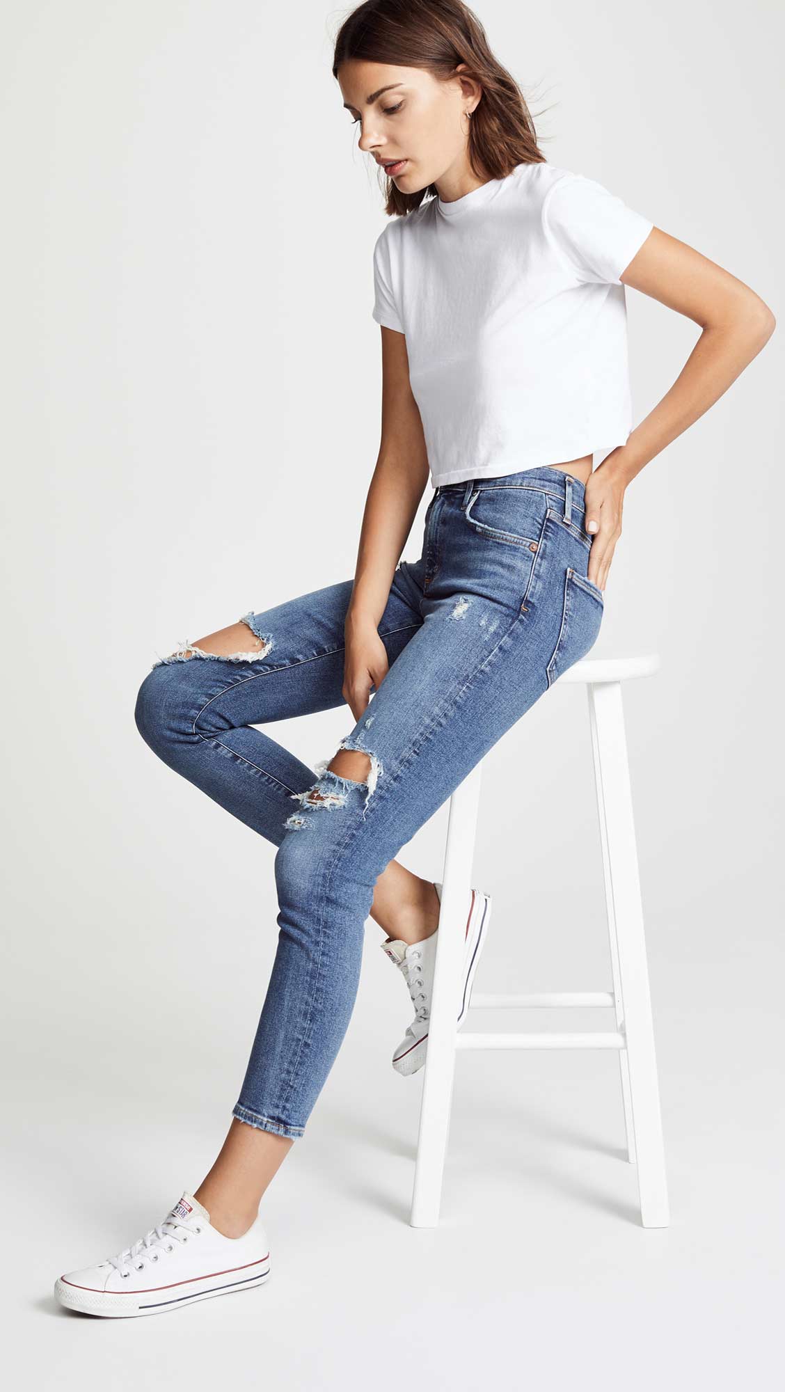 Find Of The Week: AGOLDE Sophie High Rise Skinny Crop Jeans - THE JEANS ...
