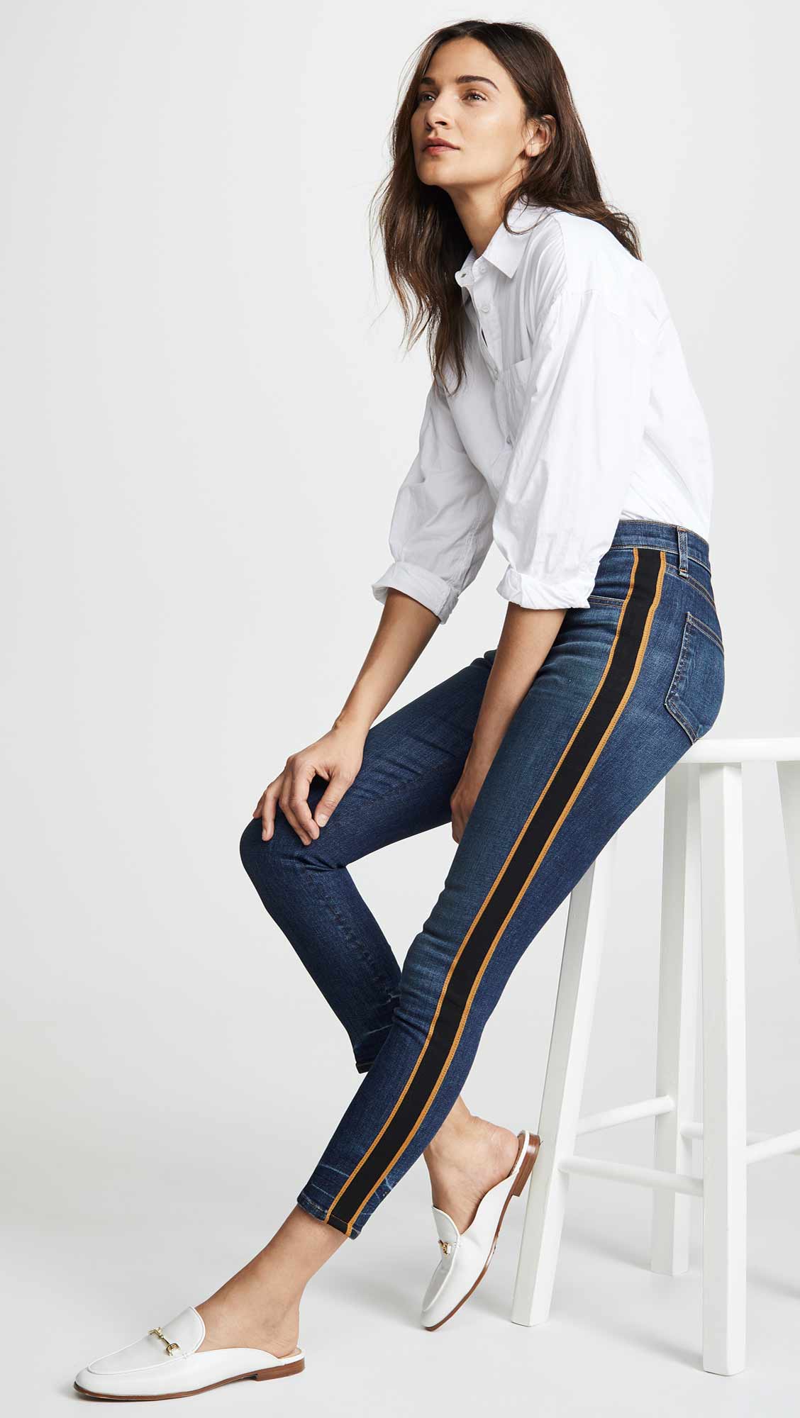 Tuxedo stripe 2024 jeans womens