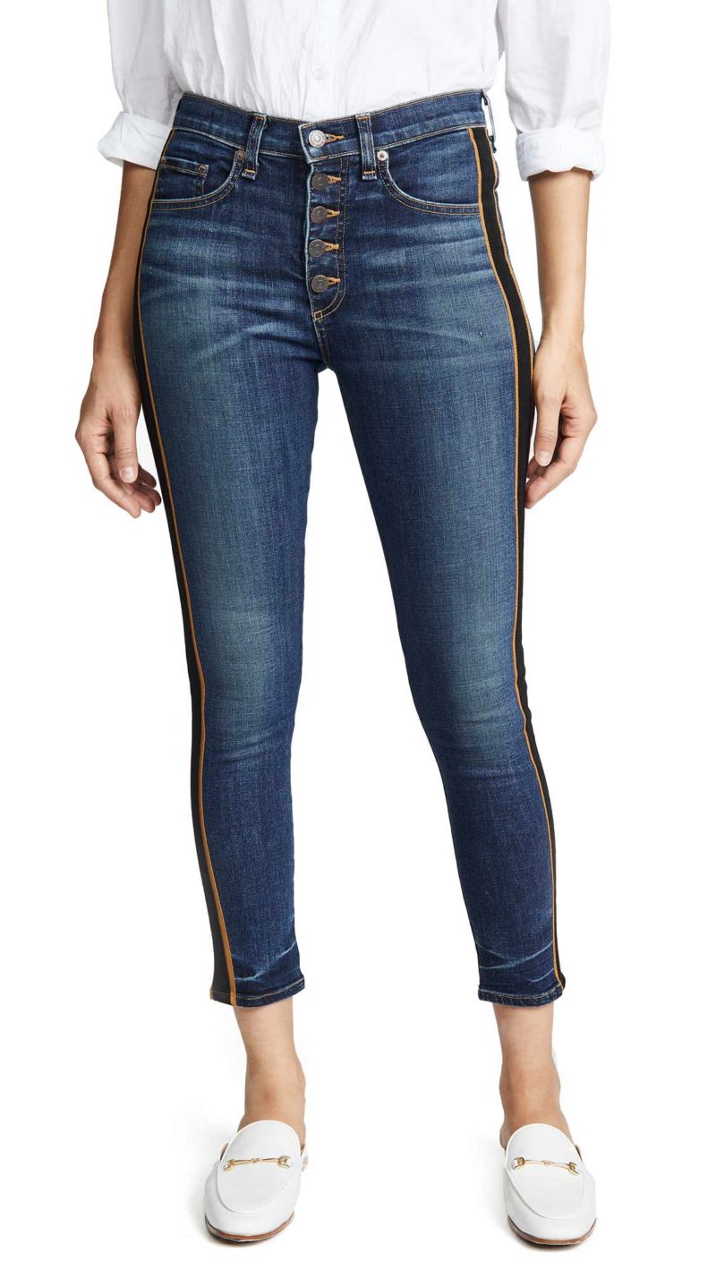 Find Of The Week: Veronica Beard Debbie Tuxedo Stripe Jeans – THE JEANS ...