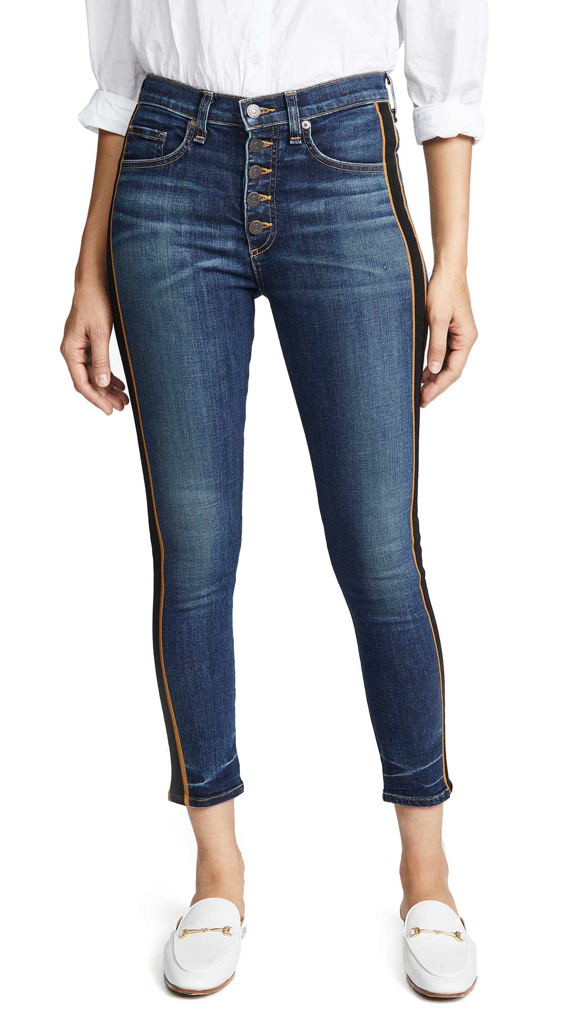 Veronica beard best sale tuxedo stripe jeans