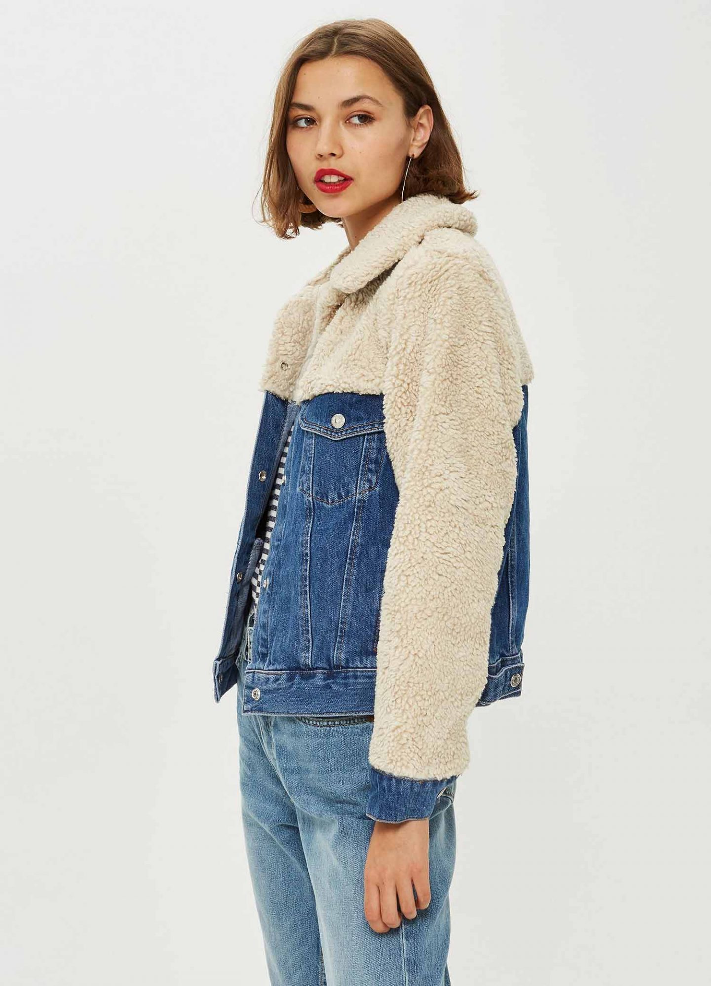 The Topshop Denim Borg Jacket Everyone Is Talking About - THE JEANS BLOG