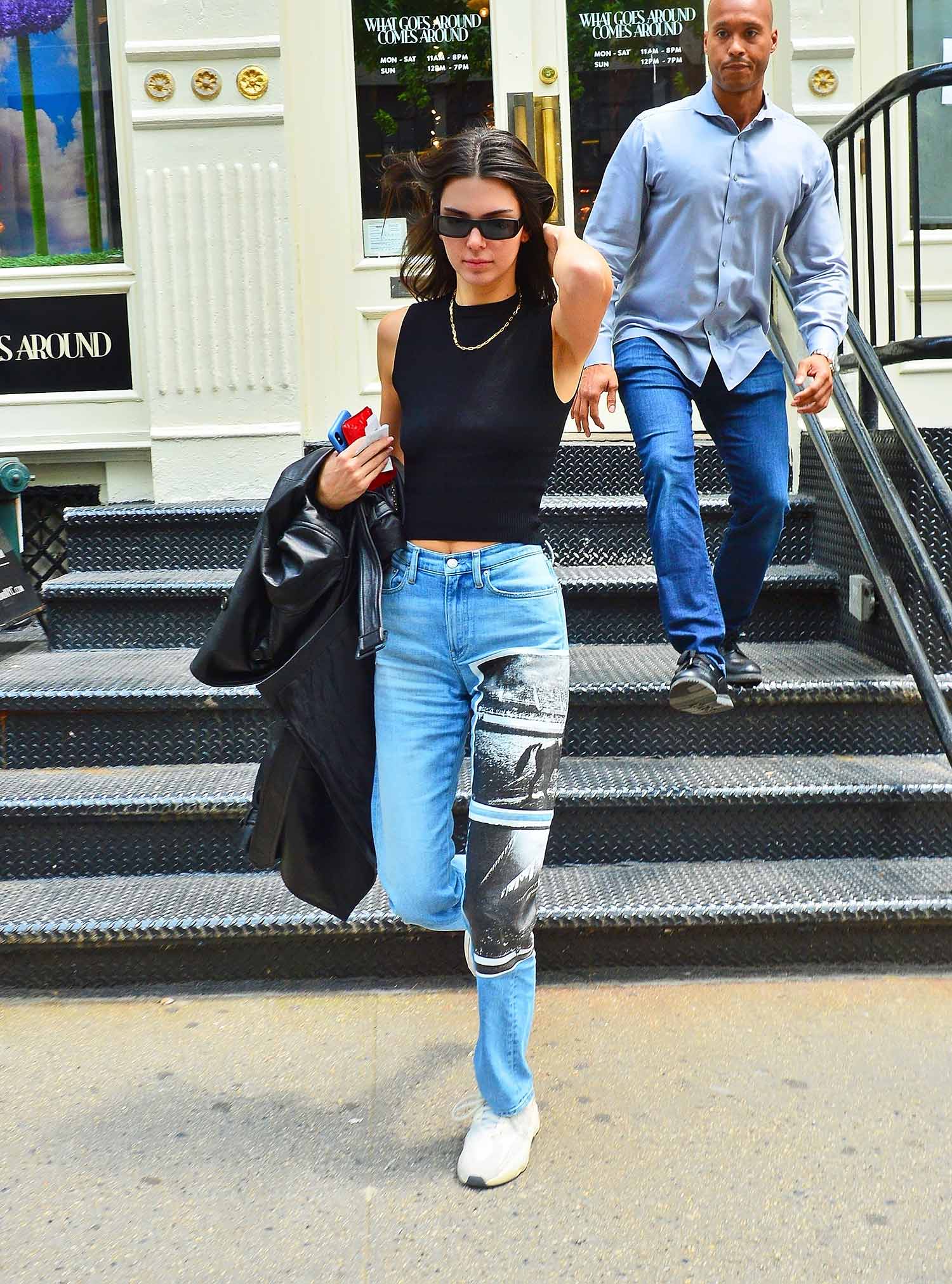 Kendall Jenner Wears Calvin Klein Newspaper Jeans THE JEANS BLOG
