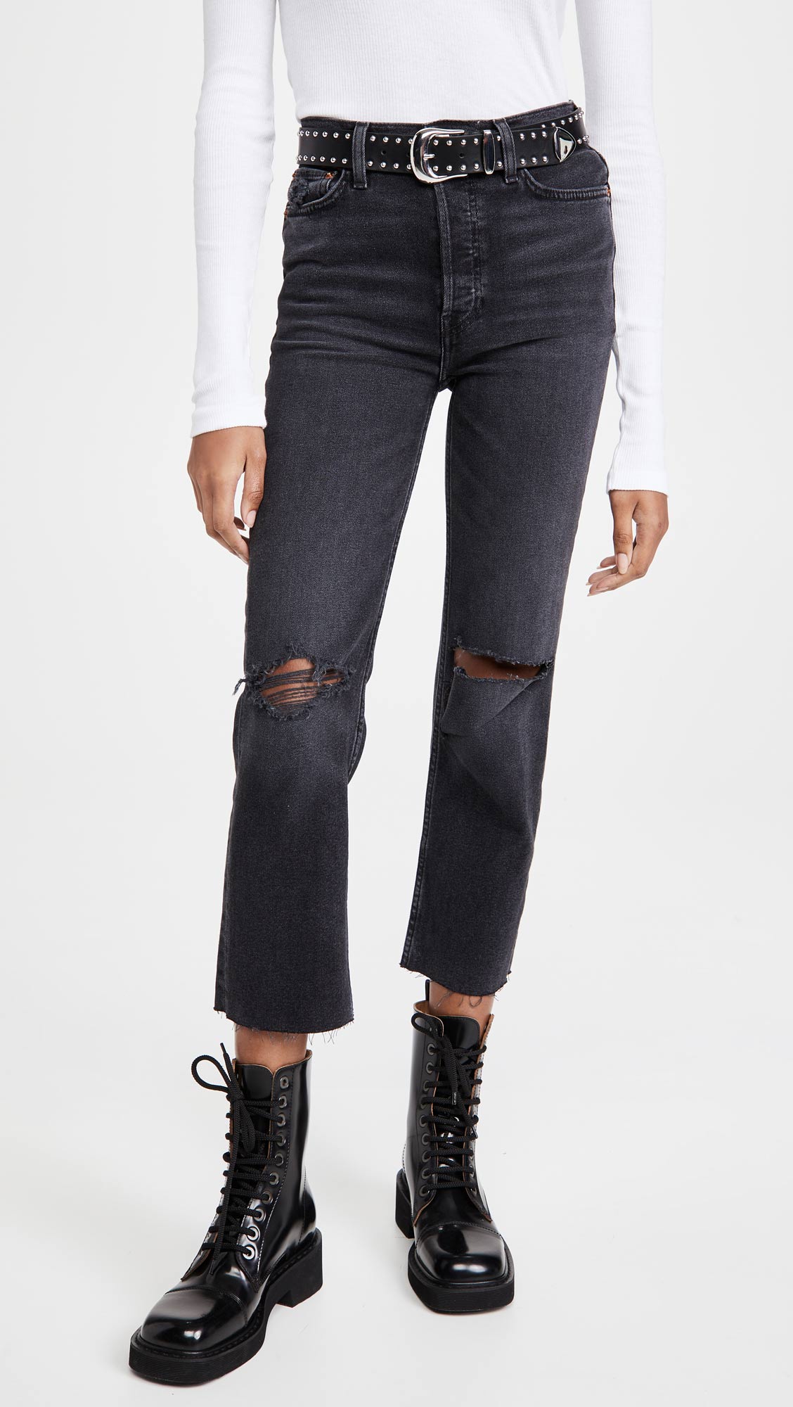 10 Must Have Cropped Straight Black Jeans - THE JEANS BLOG