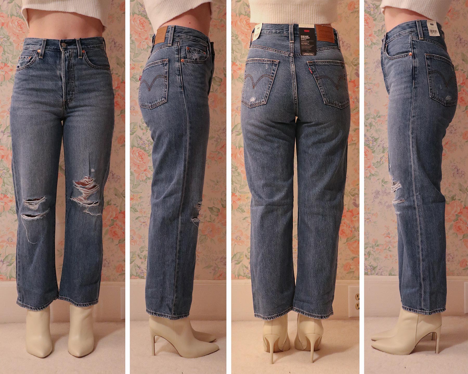 Levi ribcage hot sale skinny jeans