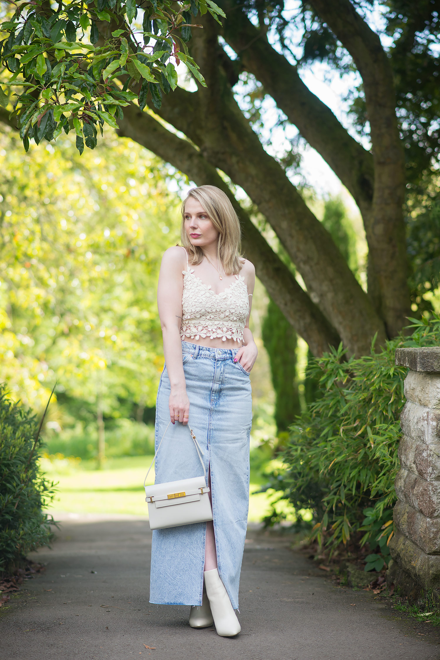 Maxi denim skirts outlet vintage