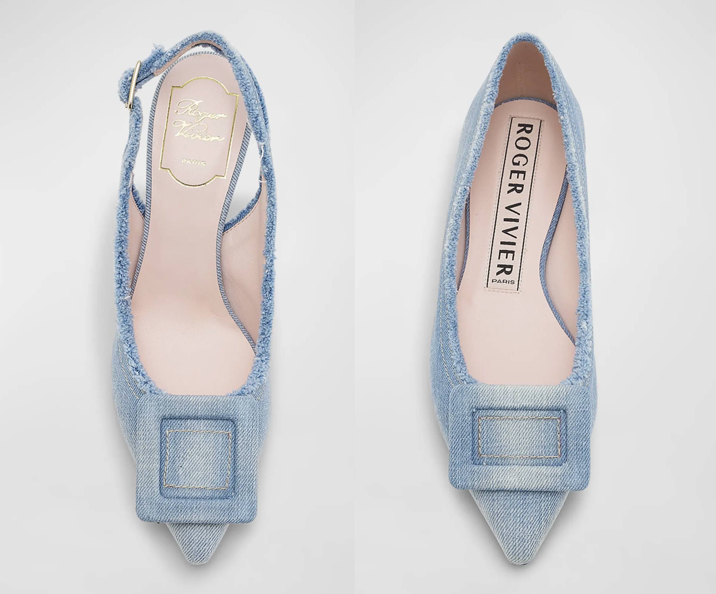 Roger vivier best sale denim shoes