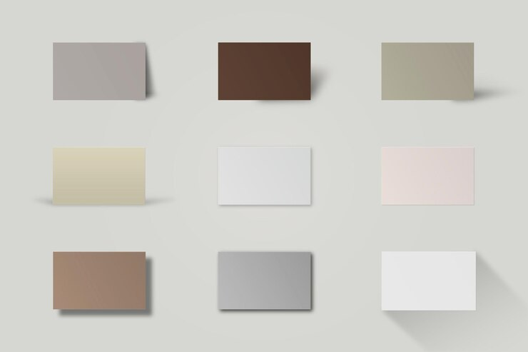 neutral color palette swatches on display